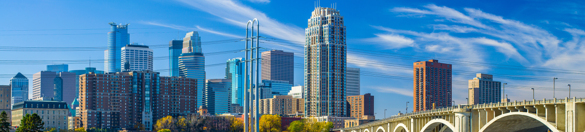 Panoramic view of Minneapolis downtown 