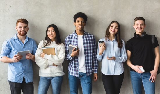 Group of high schoolers smiling