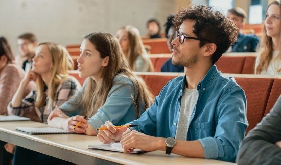 College students in class