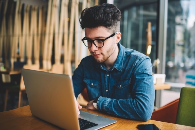 Student searching online