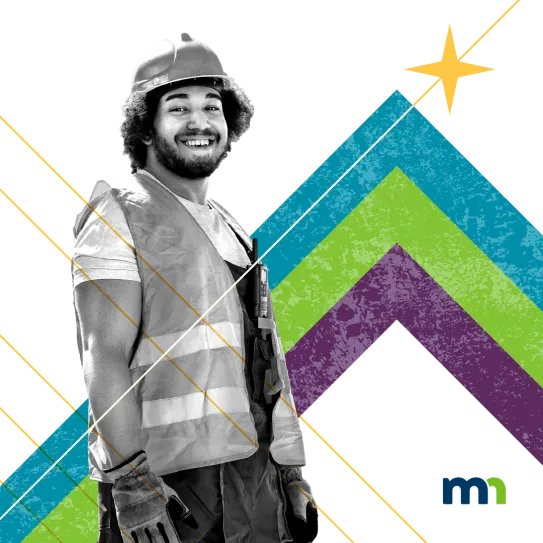 Smiling male electric worker.