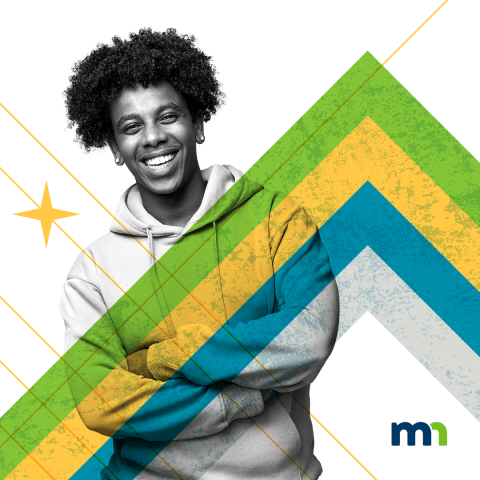 Black male college student smiling.