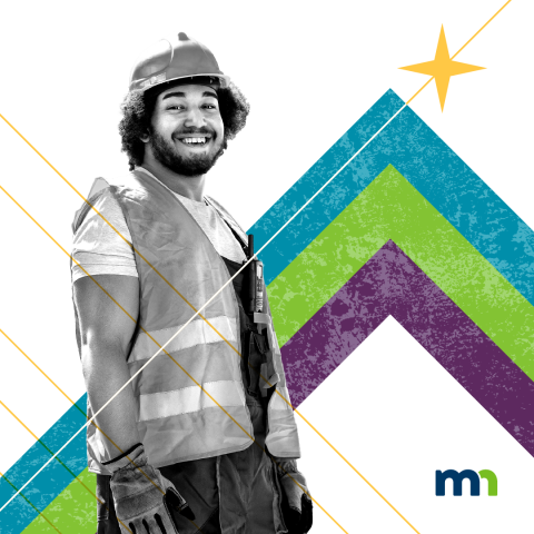 Smiling male electric worker.